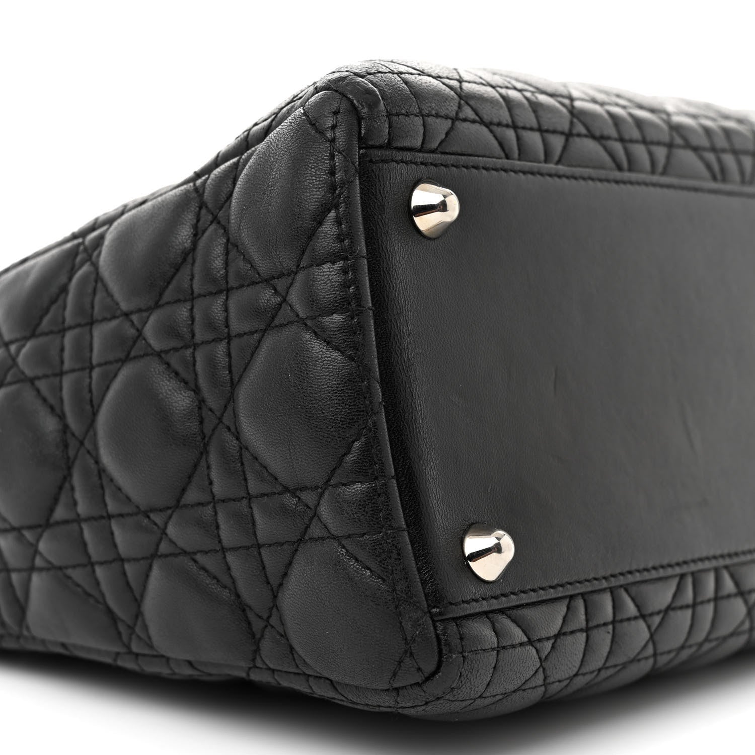Christian Dior Lambskin Cannage Large Lady Dior Black 9 of 13