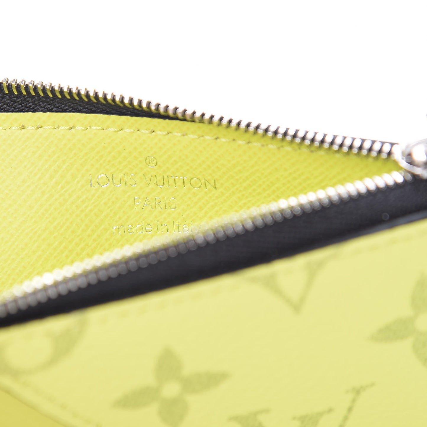 Monogram Taiga Coin Card Holder Yellow