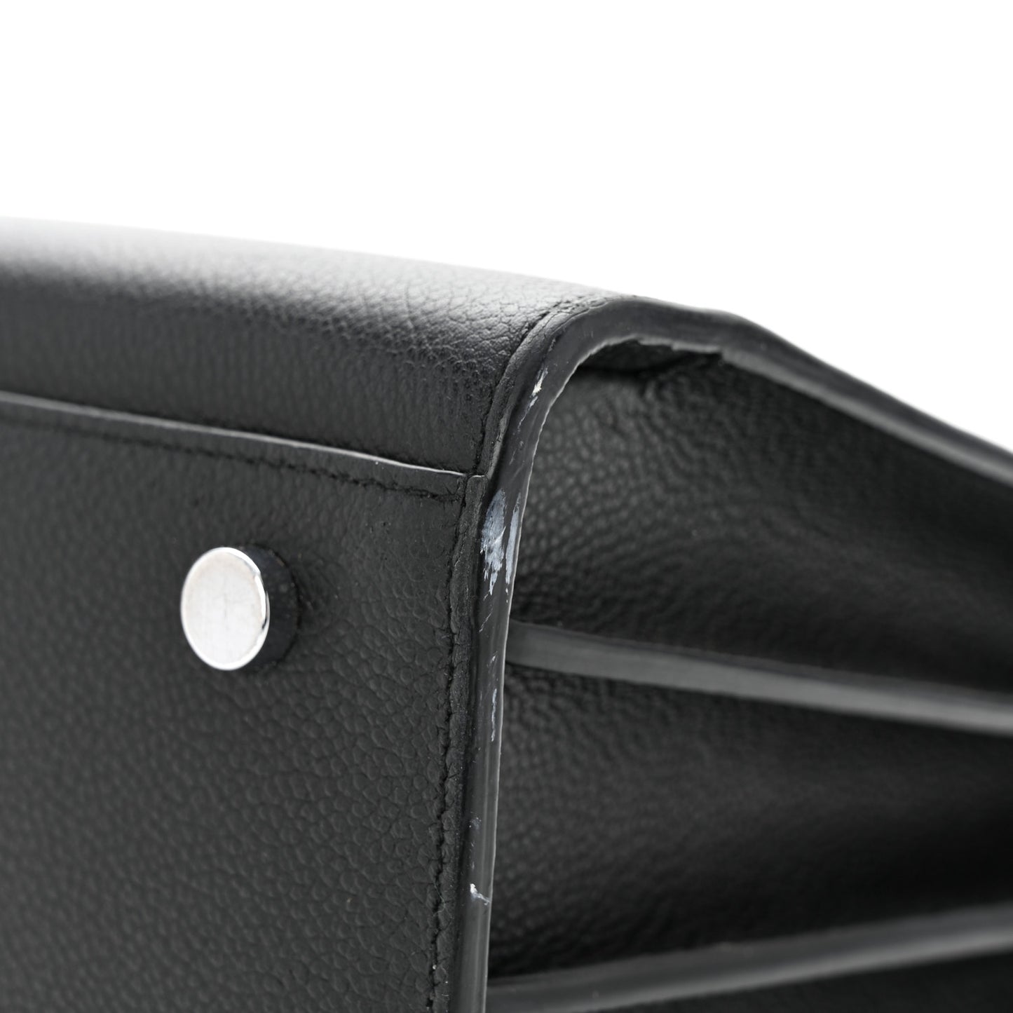 Grained Calfskin Small Sac De Jour Black