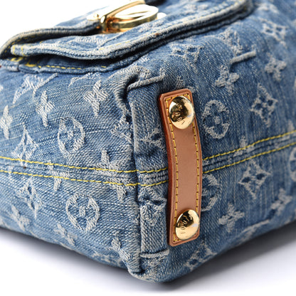 Louis Vuitton Monogram Denim Baggy PM Blue 9 of 12