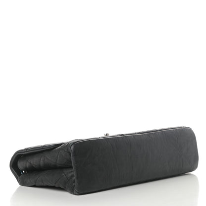 Chanel Crumpled Lambskin Quilted Medium Single Flap Black 4 of 13