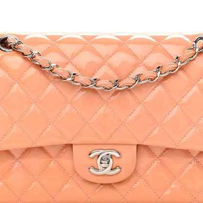 Chanel Patent Quilted Medium Double Flap Light Pink 7 of 12