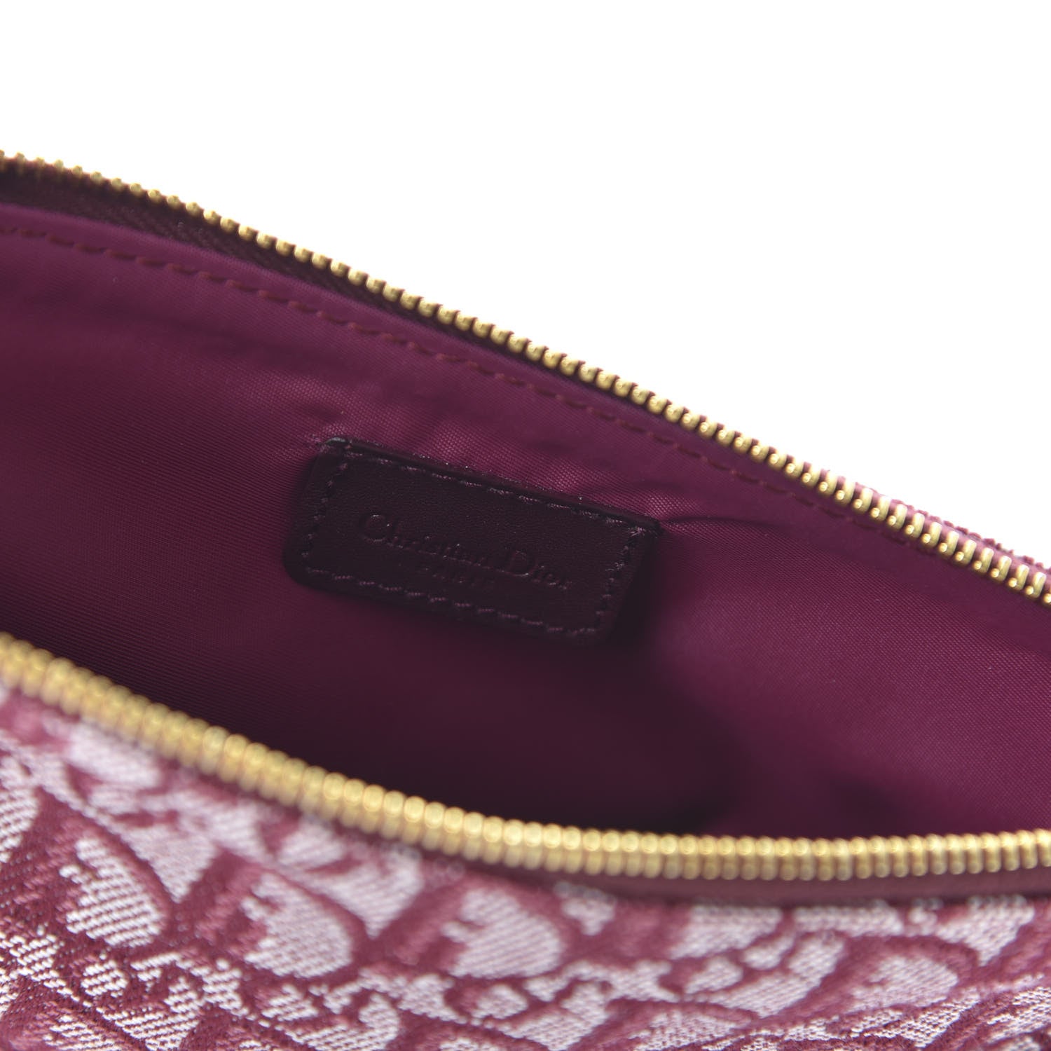 Christian Dior Monogram Mini Saddle Pochette Burgundy 8 of 10