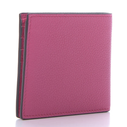 Gucci Grained Calfskin Logo Bi-Fold Wallet Box Pink Green 3 of 10