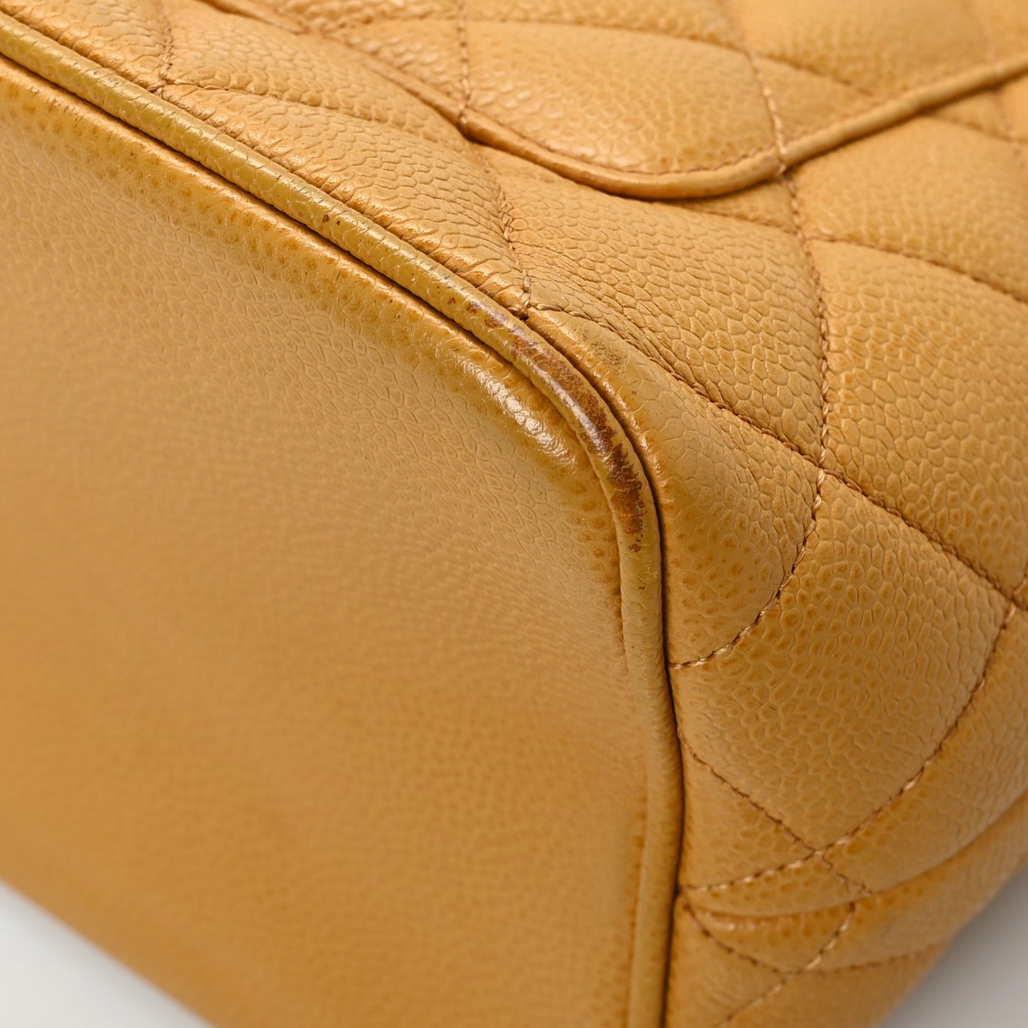 Caviar Quilted Medallion Tote Beige
