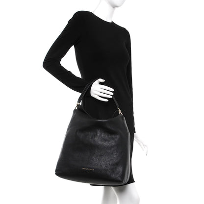 Burberry Grainy Calfskin Medium Cale Hobo Black 2 of 7