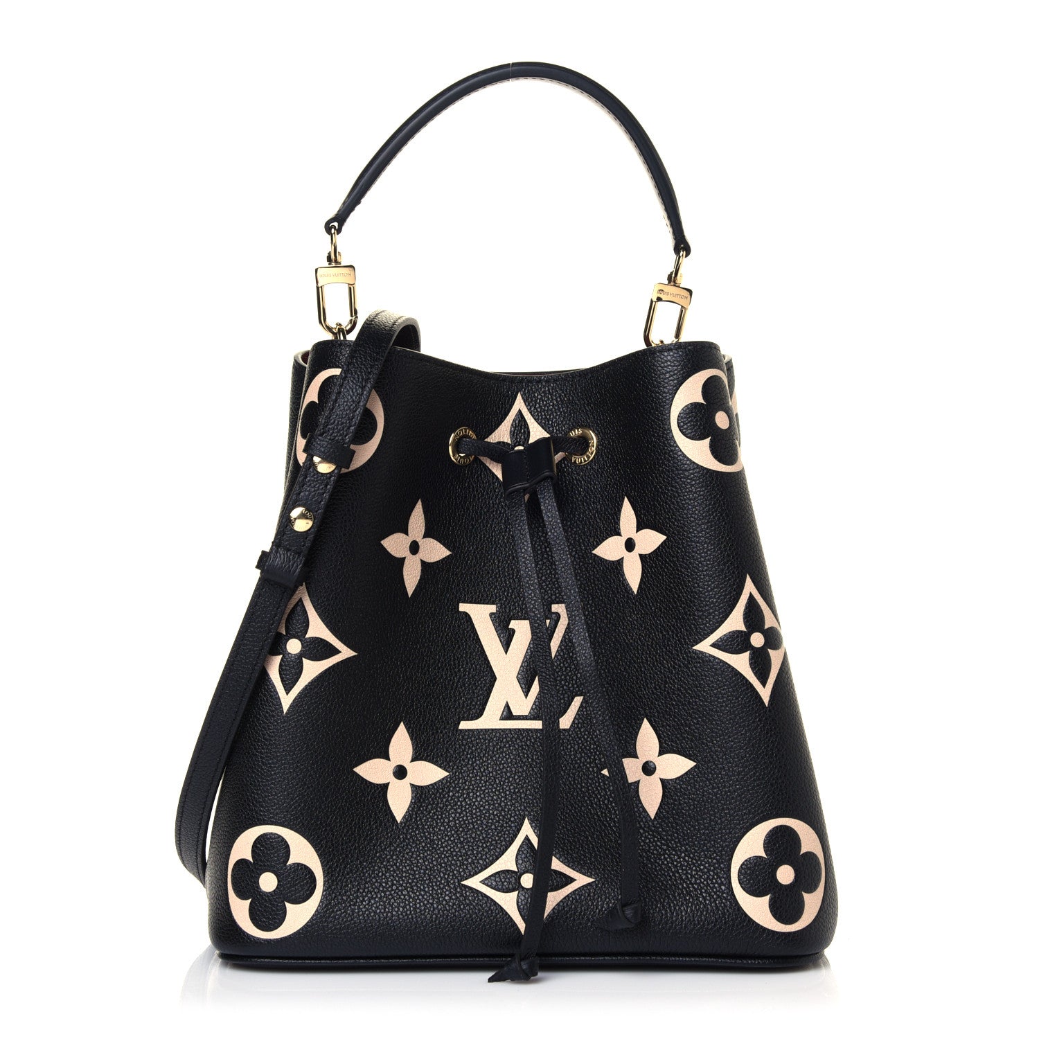 Louis Vuitton Empreinte Monogram Giant Neonoe MM Black Beige 1 of 12