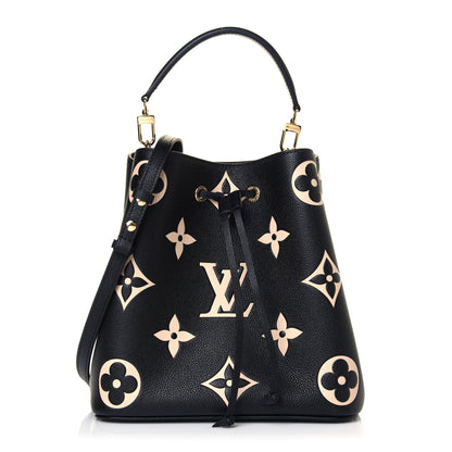 Louis Vuitton Empreinte Monogram Giant Neonoe MM Black Beige 1 of 12