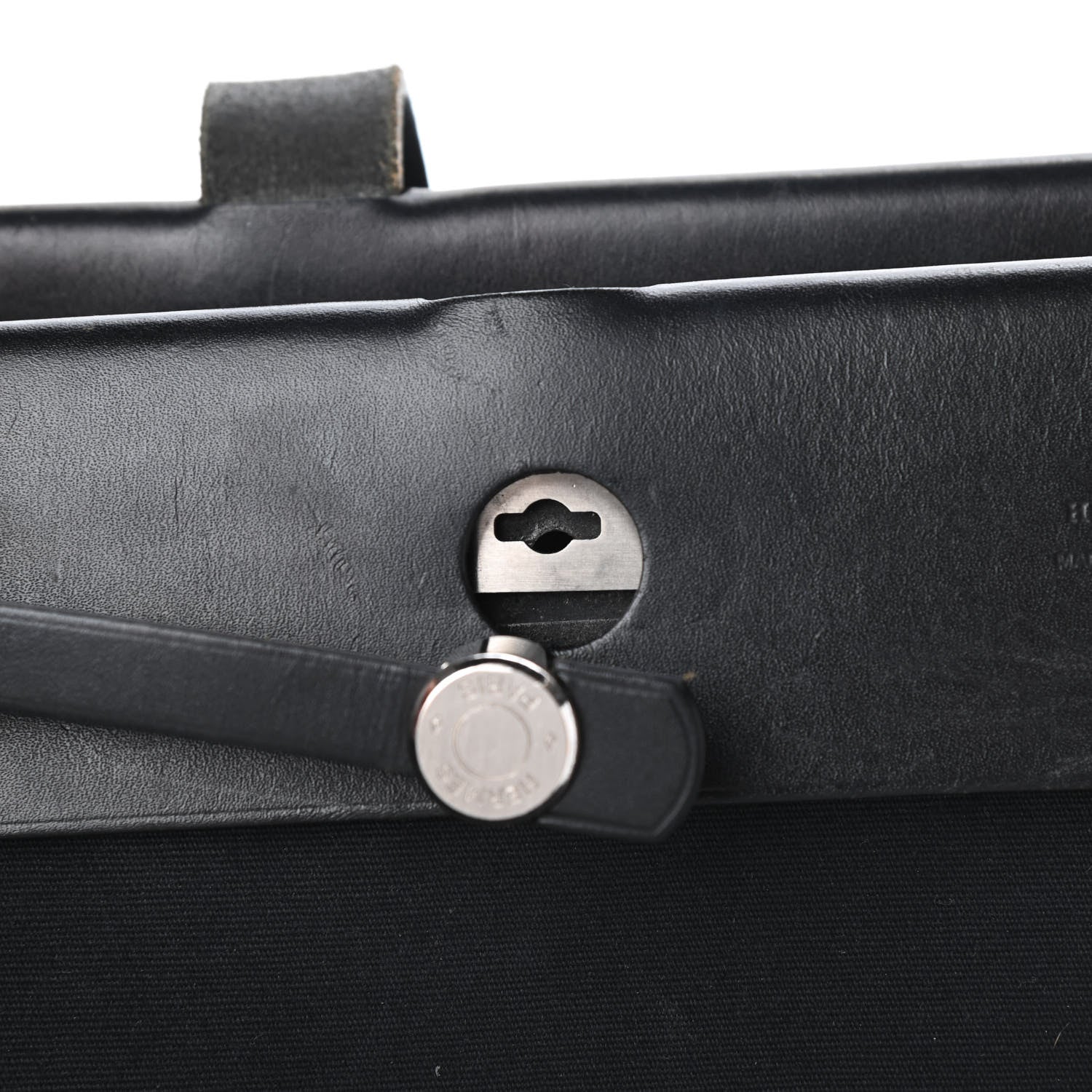 Hermes Toile Vache Hunter Herbag Cabas MM Black 9 of 11