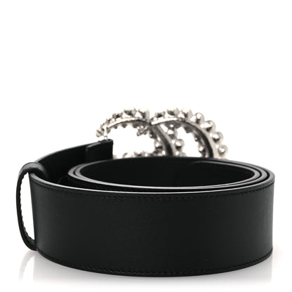 Gucci Calfskin Crystal Double G 40mm Belt 85 34 Black 2 of 5