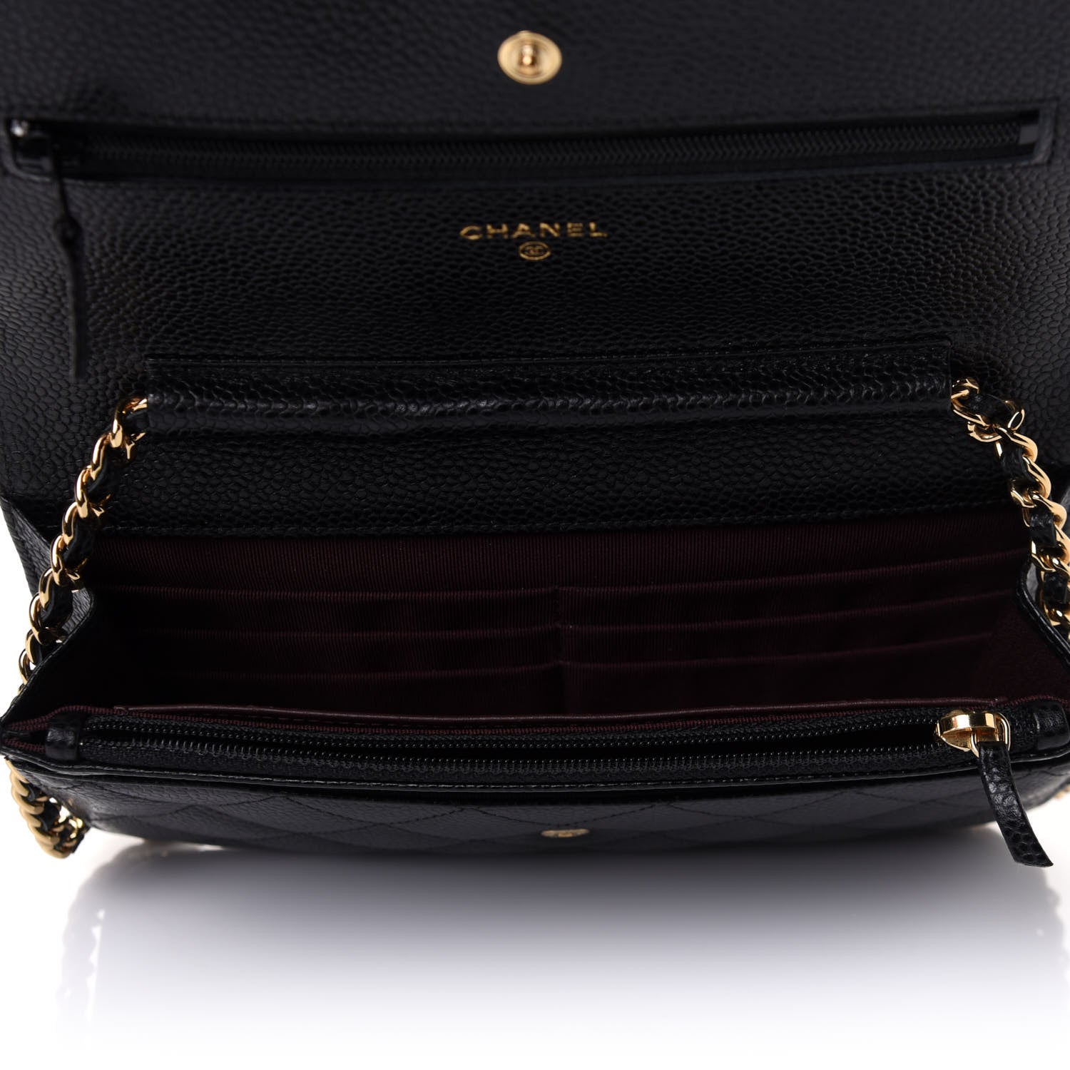 Chanel Caviar Quilted Wallet On Chain WOC Black 5 of 11