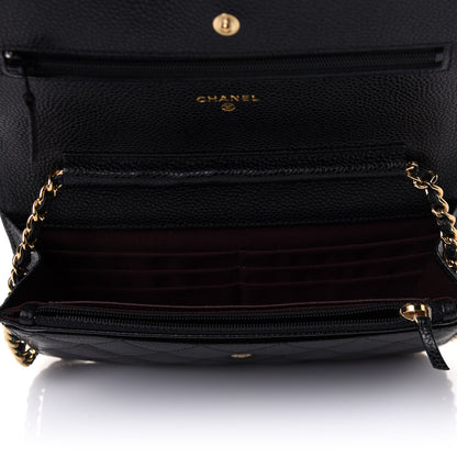 Chanel Caviar Quilted Wallet On Chain WOC Black 5 of 11