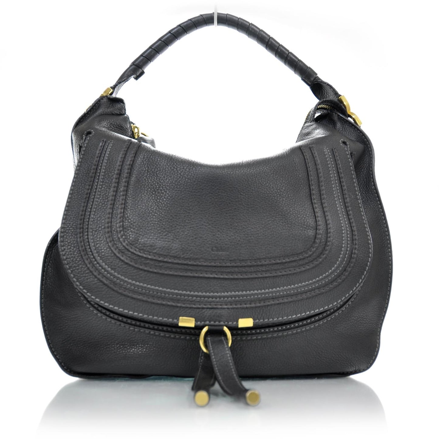 Leather Marcie Hobo Black