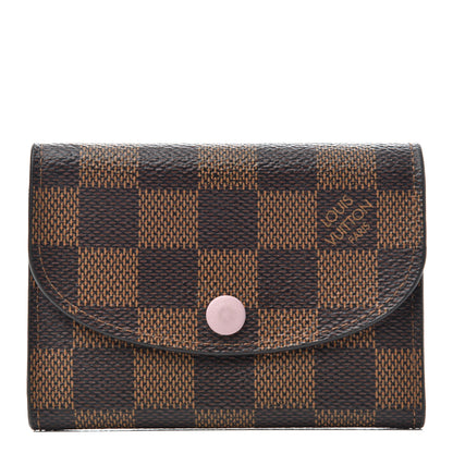 Louis Vuitton Damier Ebene Rosalie Coin Purse Rose Ballerine 1 of 8