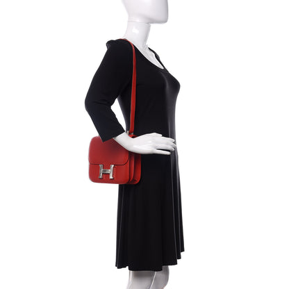 Hermes Chevre De Coromandel Constance 24 Rouge Casaque 2 of 9