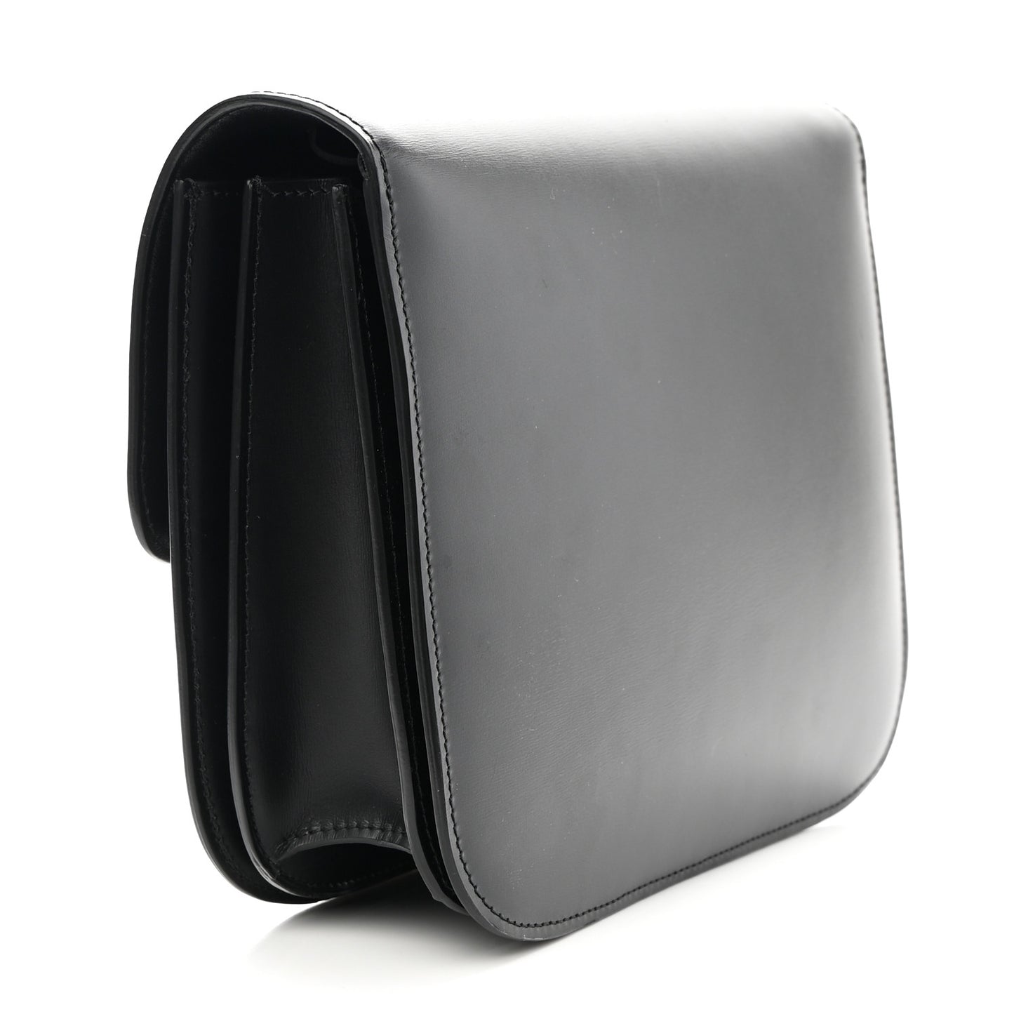 Box Calfskin Medium Classic Box Flap Bag Black