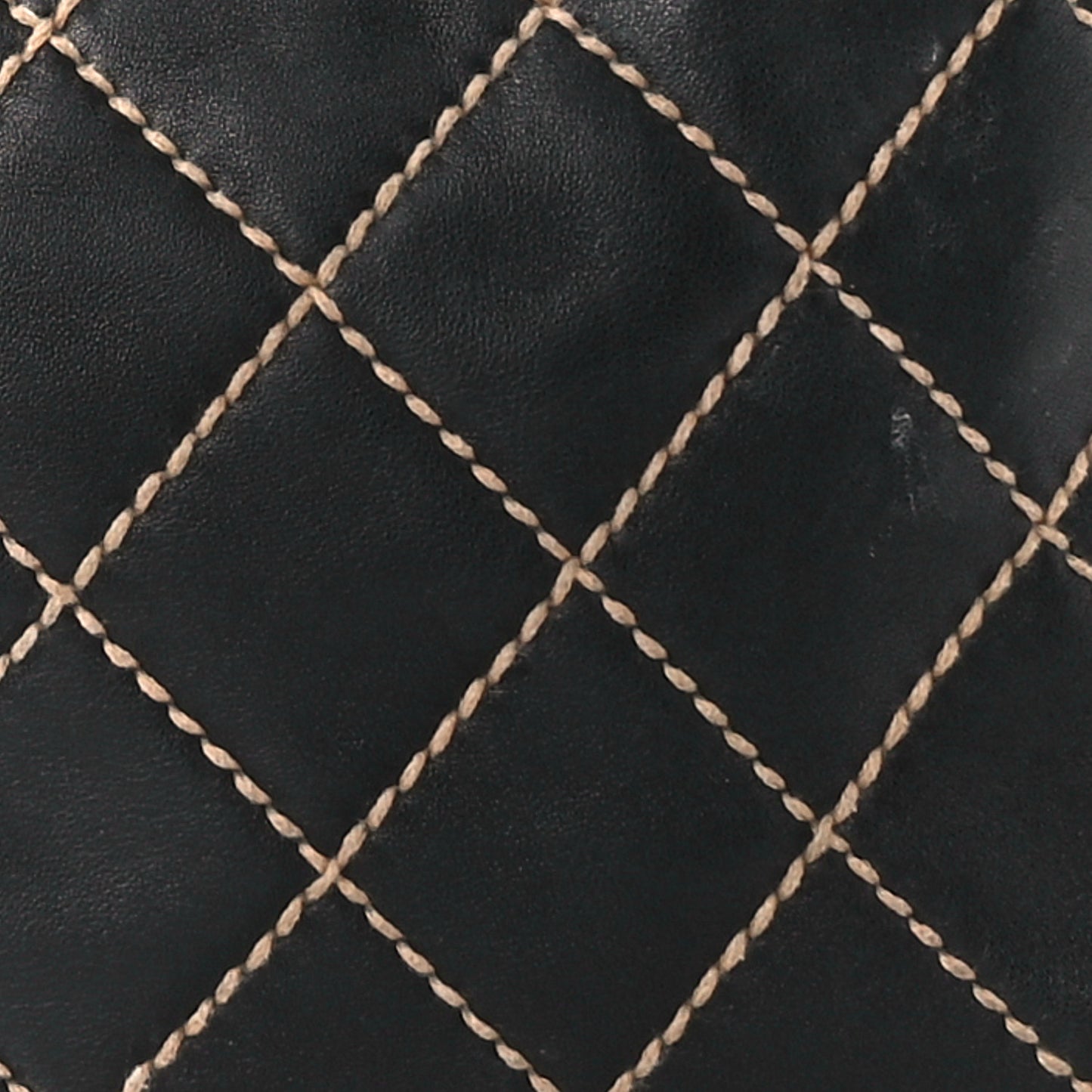 Calfskin Wild Stitch Surpique Hobo Black