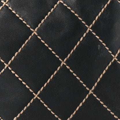 Chanel Calfskin Wild Stitch Surpique Hobo Black 7 of 10
