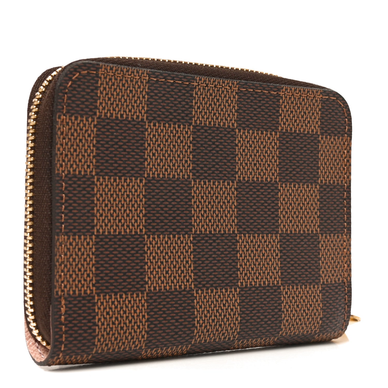 Louis Vuitton Damier Ebene Zippy Coin Purse Rose Ballerine 3 of 6