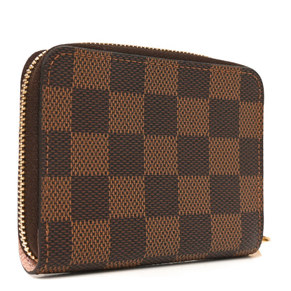 Louis Vuitton Damier Ebene Zippy Coin Purse Rose Ballerine 3 of 6