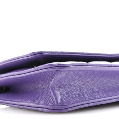 Chanel Caviar Quilted Wallet On Chain WOC Purple 10 of 12