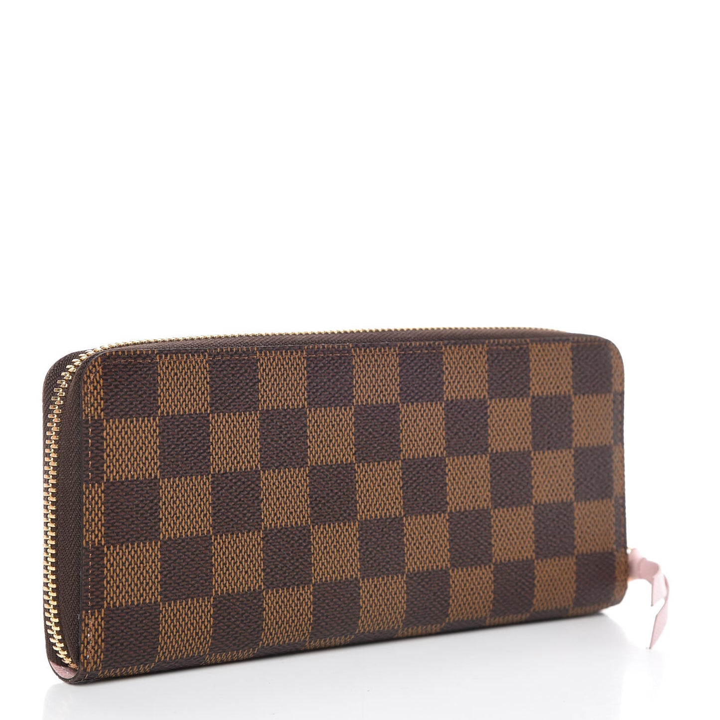 Damier Ebene Clemence Wallet Rose Ballerine