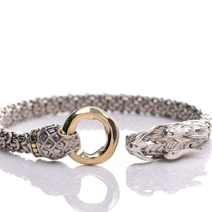 John Hardy Sterling Silver 18K Yellow Gold 6mm Naga Dragon Bracelet 5 of 6