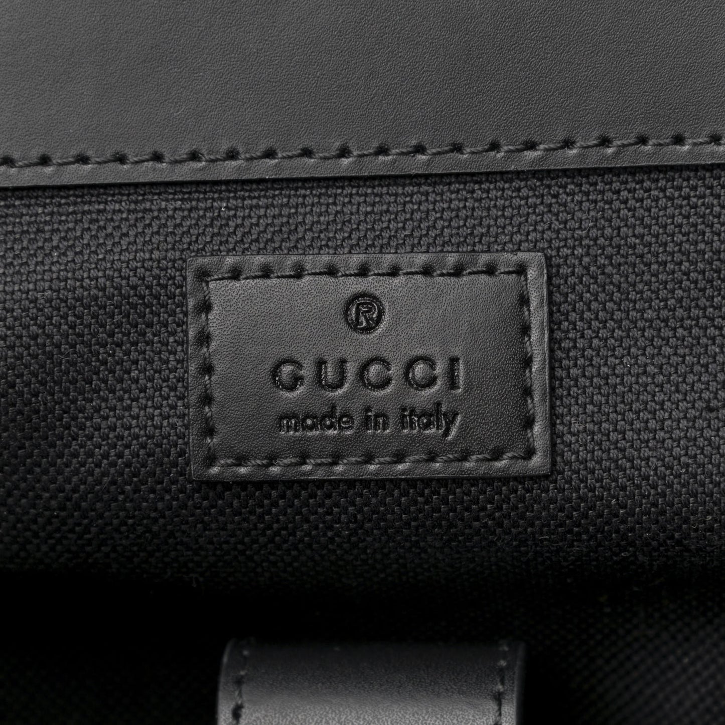Soft GG Supreme Monogram Appia Calfskin Web Double Buckle Backpack Black
