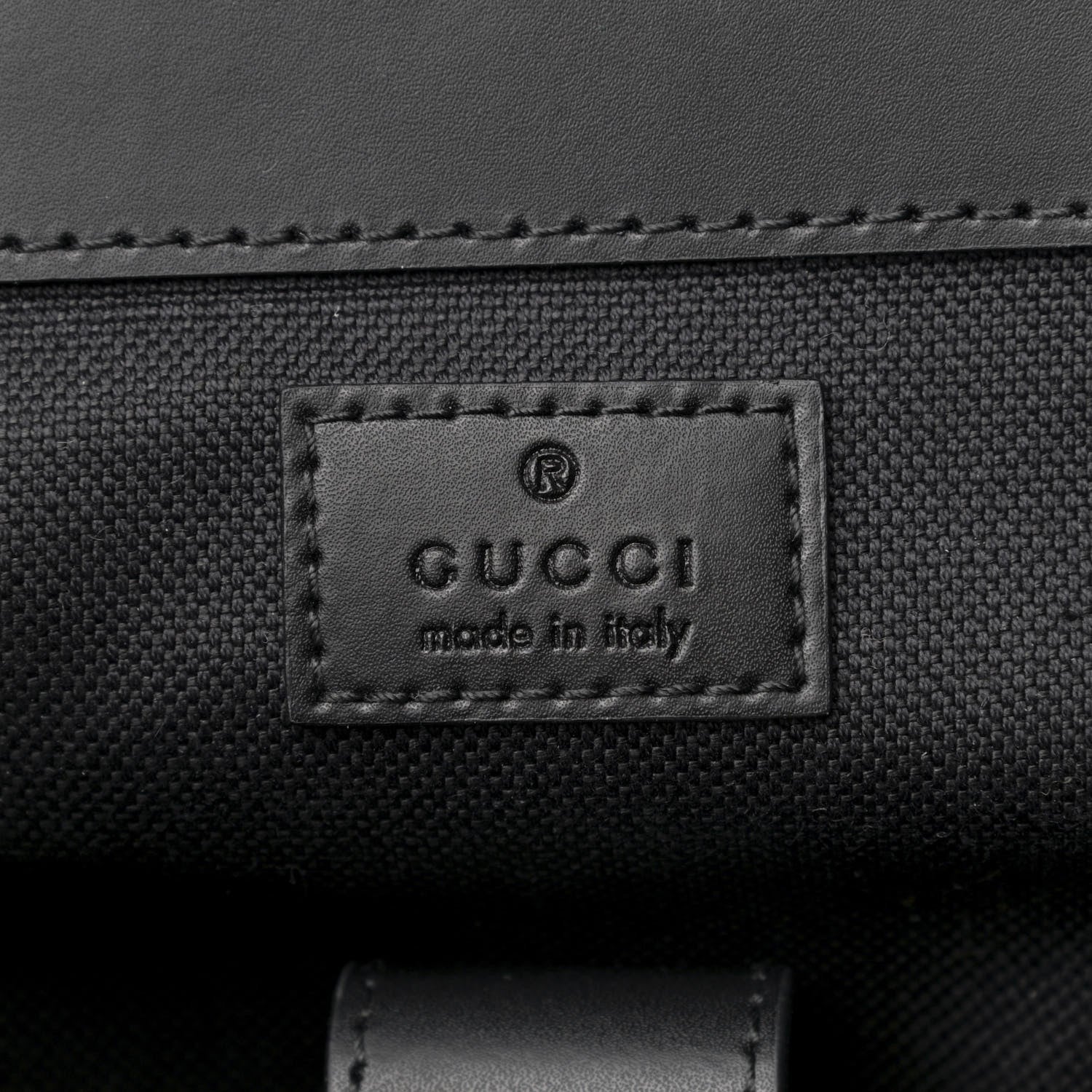 Gucci Soft GG Supreme Monogram Appia Calfskin Web Double Buckle Backpack Black 6 of 10