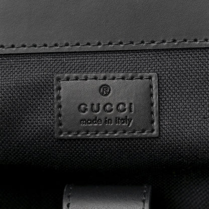 Gucci Soft GG Supreme Monogram Appia Calfskin Web Double Buckle Backpack Black 6 of 10