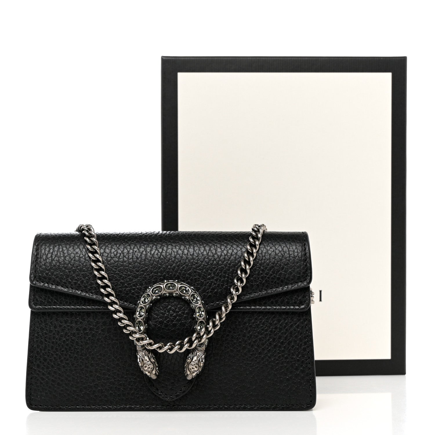 Gucci Calfskin Super Mini Dionysus Shoulder Bag Black 9 of 9