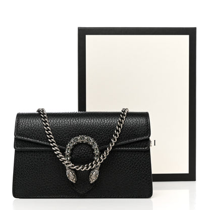 Gucci Calfskin Super Mini Dionysus Shoulder Bag Black 9 of 9