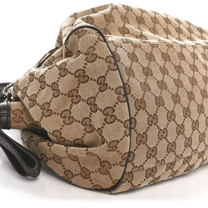 Gucci Monogram Medium Sukey Boston Bag Brown 9 of 11