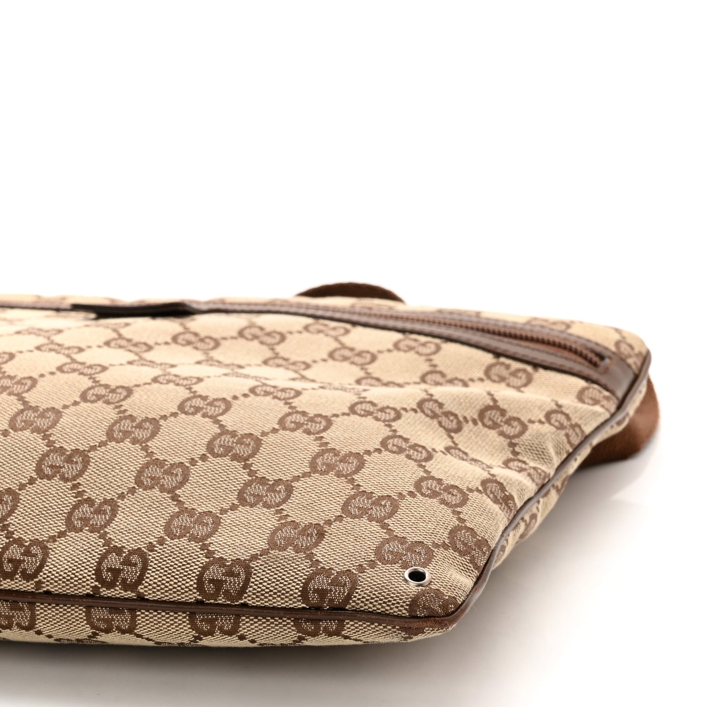 Monogram Flat Messenger Bag Dark Brown