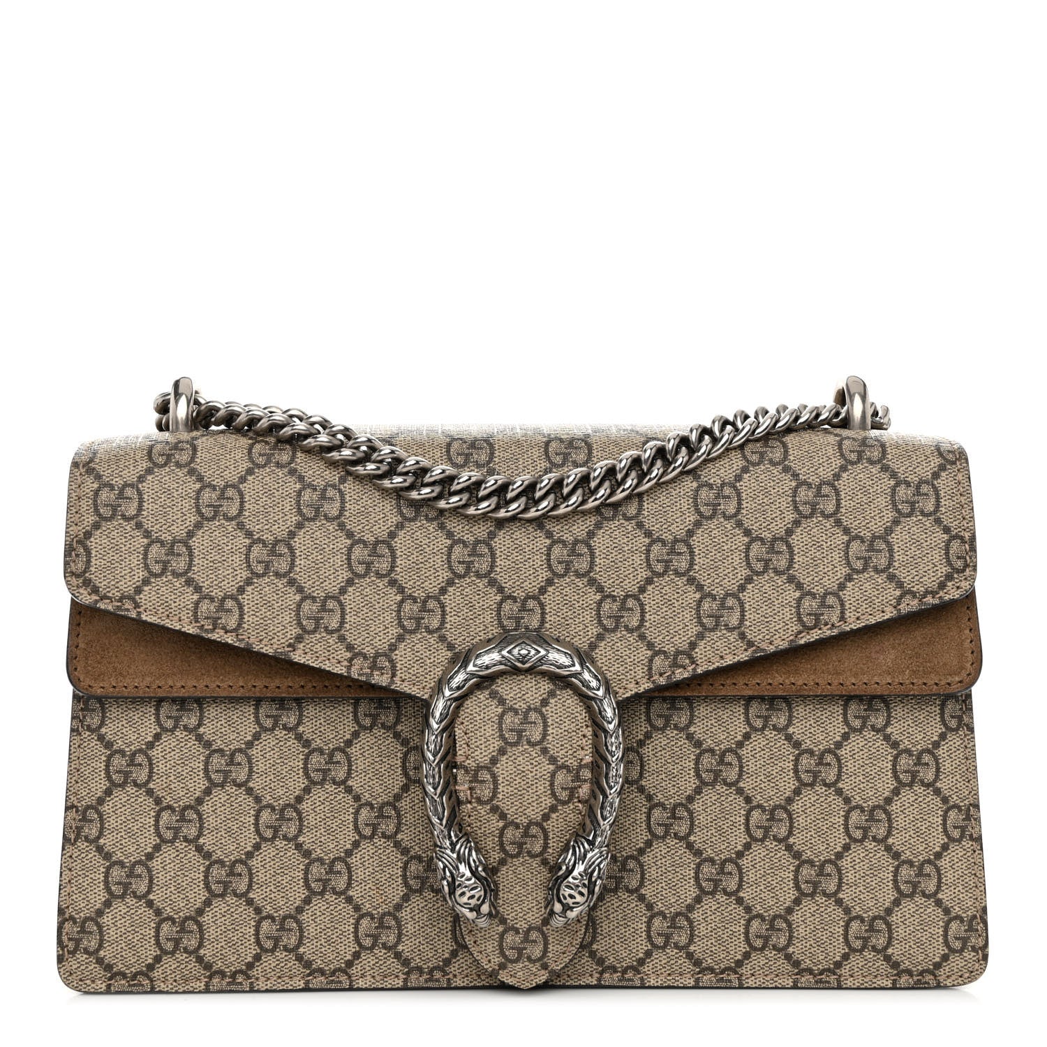 Gucci GG Supreme Monogram Small Dionysus Shoulder Bag Taupe 1 of 13