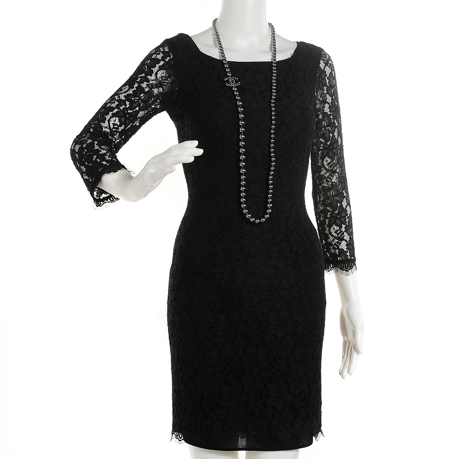 Chanel Ruthenium Beaded CC Long Necklace Black 2 of 4