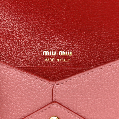 Miu Miu Goatskin Madras Love Wristlet Pouch Rosa 6 of 8