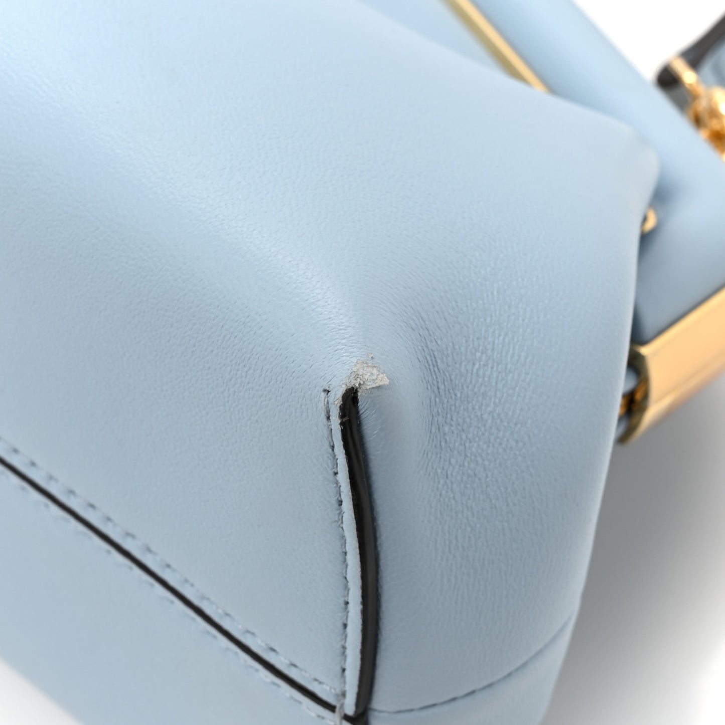 Shiny Nappa Small Fendi First Azzurro Baby