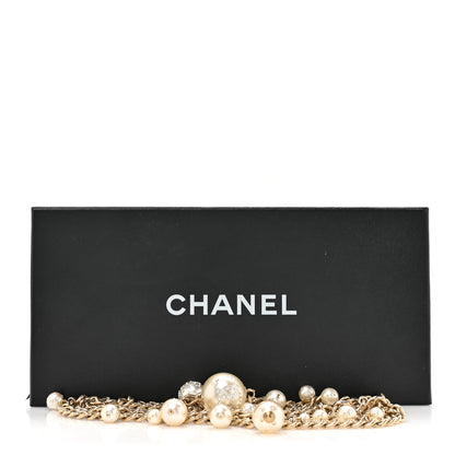 Chanel Pearl Crystal Chain Belt Gold White 5 of 5