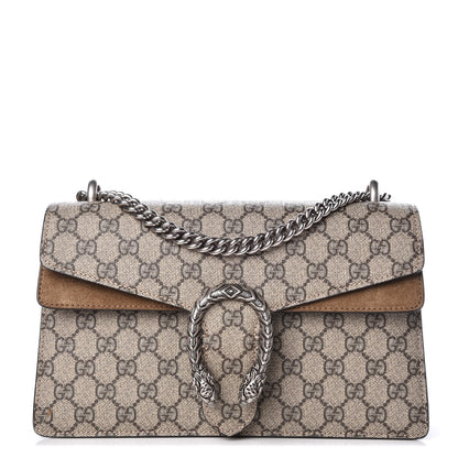 Gucci GG Supreme Monogram Small Dionysus Shoulder Bag Taupe 1 of 11
