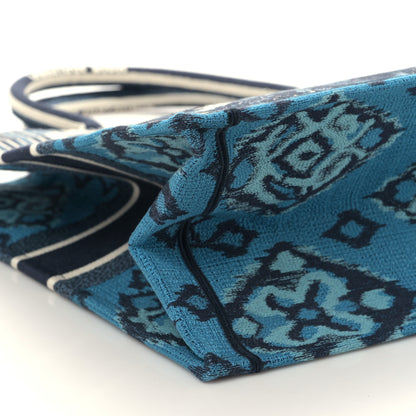 Christian Dior Canvas Embroidered Large Palm Tree Toile De Jouy Book Tote Blue Multicolor 8 of 9