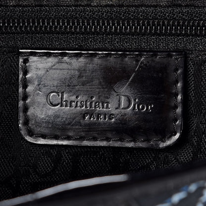 Christian Dior Canvas Floral Saddle Bag Black 6 of 13