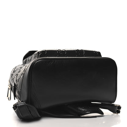 Gucci Calfskin GG Tennis Embossed Backpack Black 4 of 10