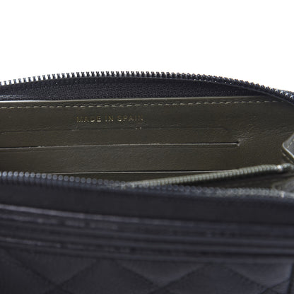 Chanel Caviar Quilted Small Boy Zip Around Wallet Black 7 of 11