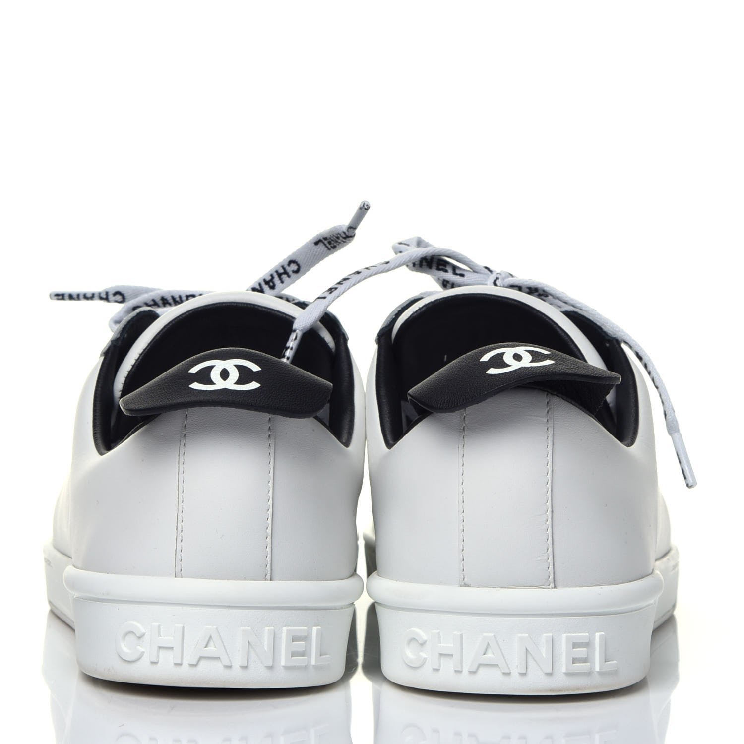 Chanel Calfskin CC Womens Sneakers 41 White 5 of 10
