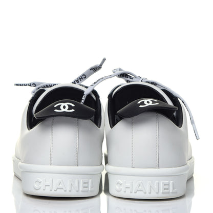 Chanel Calfskin CC Womens Sneakers 41 White 5 of 10
