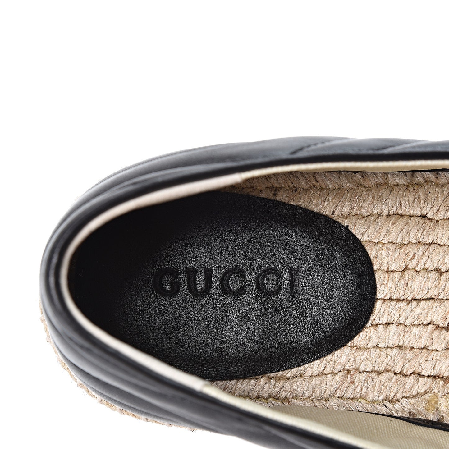 Nappa Matelasse Mens GG Marmont Espadrilles 10 Black