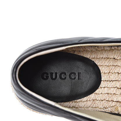 Gucci Nappa Matelasse Mens GG Marmont Espadrilles 10 Black 10 of 13