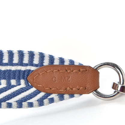 Hermes Toile Swift 25mm Sangle ZigZag Shoulder Strap Bleu Brighton 3 of 5