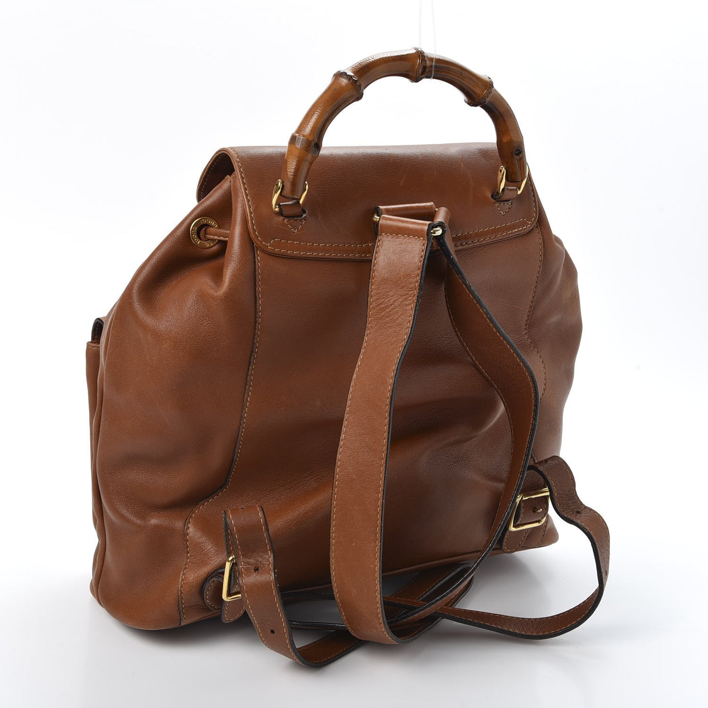 Calfskin Bamboo Backpack Brown